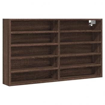 Vitrinenschrank Braun Eichen-Optik 100x15x58 cm Holzwerkstoff