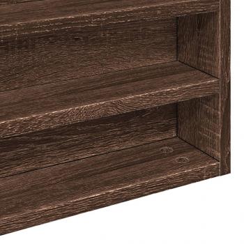 Vitrinenschrank Braun Eichen-Optik 100x8,5x75 cm Holzwerkstoff