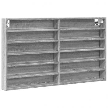 Vitrinenschrank Grau Sonoma 100x8,5x58 cm Holzwerkstoff