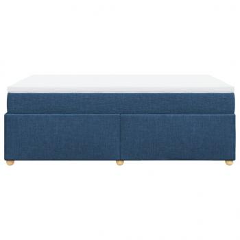 Boxspringbett mit Matratze Blau 120x200 cm Stoff