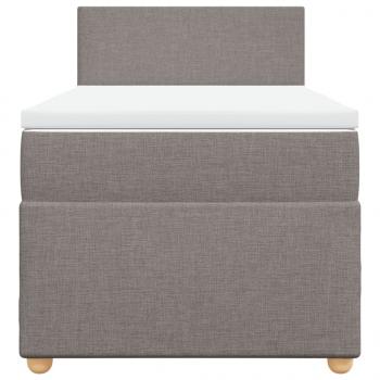 Boxspringbett mit Matratze Taupe 90x190 cm Stoff