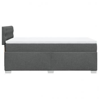 Boxspringbett mit Matratze Dunkelgrau 90x190 cm Stoff