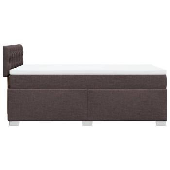 Boxspringbett mit Matratze Dunkelbraun 90x190 cm Stoff