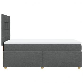 Boxspringbett mit Matratze Dunkelgrau 90x190 cm Stoff