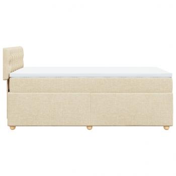 Boxspringbett mit Matratze Creme 90x190 cm Stoff