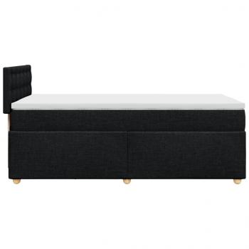 Boxspringbett mit Matratze Schwarz 90x190 cm Stoff