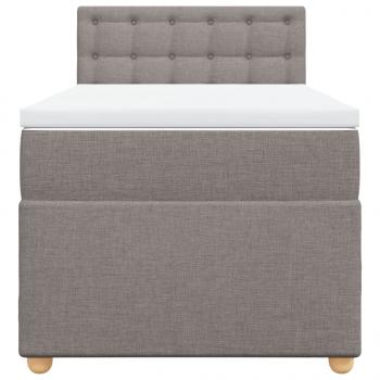 Boxspringbett mit Matratze Taupe 90x190 cm Stoff