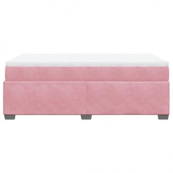 Boxspringbett mit Matratze Rosa 120x200 cm Samt