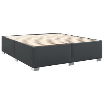 Boxspringbett mit Matratze Schwarz 180x200 cm Kunstleder