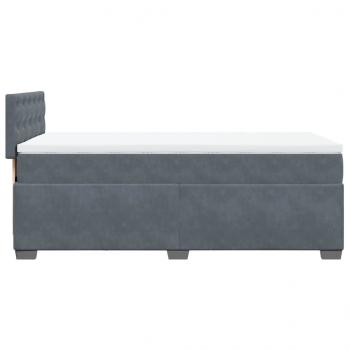 Boxspringbett mit Matratze Dunkelgrau 90x190 cm Samt