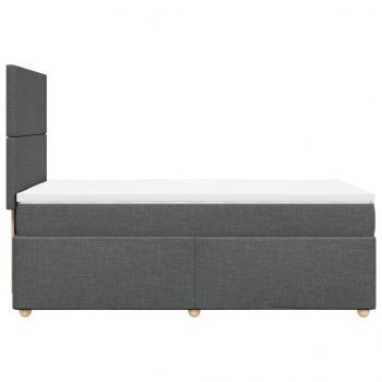 Boxspringbett mit Matratze Dunkelgrau 90x190 cm Stoff