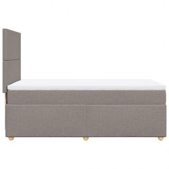 Boxspringbett mit Matratze Taupe 100x200 cm Stoff