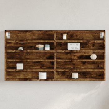 ARDEBO.de - Vitrinenschrank Räuchereiche 100x8,5x50 cm Holzwerkstoff