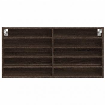 Vitrinenschrank Braun Eichen-Optik 100x8,5x50 cm Holzwerkstoff