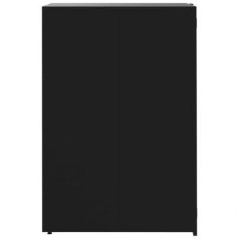 Mülltonnenbox für 1 Tonne Schwarz 69x79x117 cm Stahl