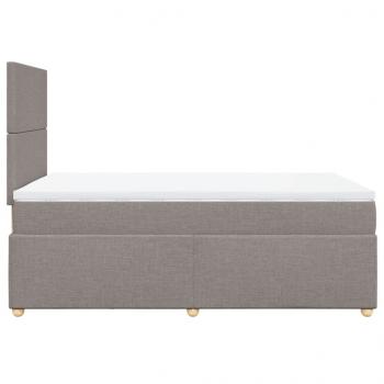 Boxspringbett mit Matratze Taupe 120x200 cm Stoff