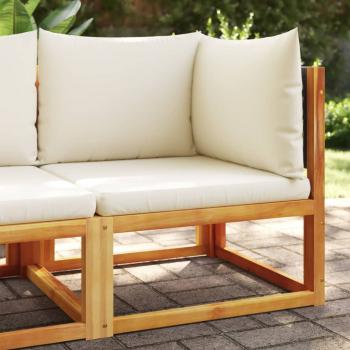 ARDEBO.de - Garten-Ecksofa mit Kissen Massivholz Akazie