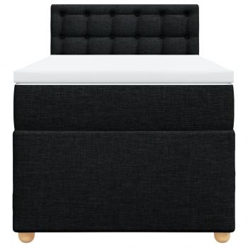 Boxspringbett mit Matratze Schwarz 90x190 cm Stoff