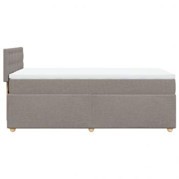 Boxspringbett mit Matratze Taupe 90x190 cm Stoff