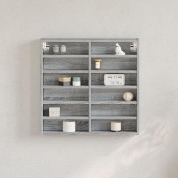 ARDEBO.de - Vitrinenschrank Grau Sonoma 60x8,5x58 cm Holzwerkstoff