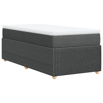 Boxspringbett mit Matratze Dunkelgrau 90x190 cm Stoff