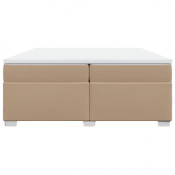 Boxspringbett Matratze Cappuccino-Braun 200x200cm Kunstleder