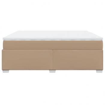 Boxspringbett Matratze Cappuccino-Braun 200x200cm Kunstleder