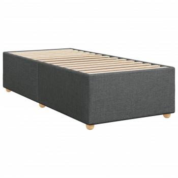 Boxspringbett mit Matratze Dunkelgrau 90x190 cm Stoff