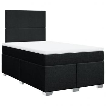 Boxspringbett mit Matratze Schwarz 120x190 cm Stoff