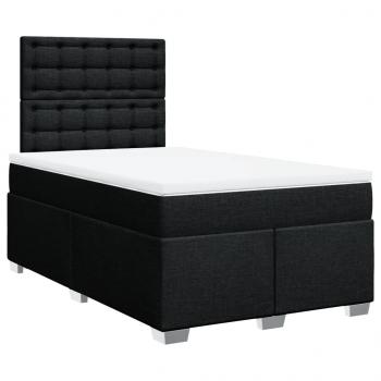 Boxspringbett mit Matratze Schwarz 120x190 cm Stoff