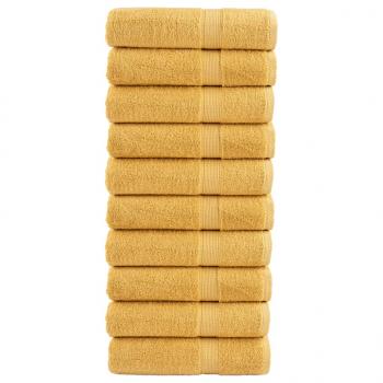 ARDEBO.de - Premium-Handtücher SOLUND 10 Stk. Gold 50x100 cm 600 g/m²