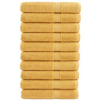 ARDEBO.de - Premium-Handtücher SOLUND 10 Stk. Gold 100x200 cm 600 g/m²