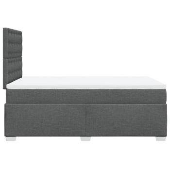 Boxspringbett mit Matratze Dunkelgrau 120x190 cm Stoff