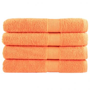 ARDEBO.de - Premium-Handtücher SOLUND 4 Stk. Orange 100x200 cm 600 g/m²