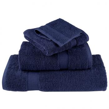 6 tlg. Premium-Handtuch-Set SOLUND Marineblau 600 g/m²