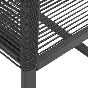 Gartenstühle 4 Stk. Schwarz Poly Rattan