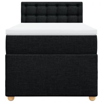 Boxspringbett mit Matratze Schwarz Stoff