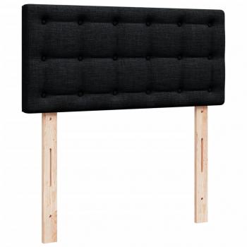 Boxspringbett mit Matratze Schwarz Stoff