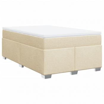 Boxspringbett mit Matratze Creme 120x190 cm Stoff