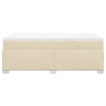 Boxspringbett mit Matratze Creme 120x190 cm Stoff