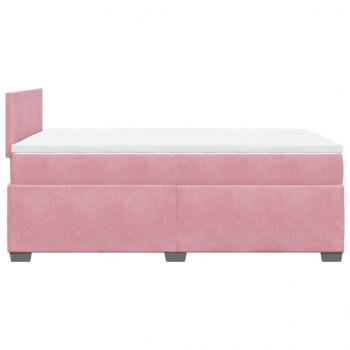 Boxspringbett mit Matratze Rosa 120x200 cm Samt