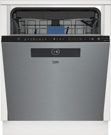 Beko BDDN38450XD Unterbau-Geschirrspüler, 60 cm breit, 14 Maßgedecke, 8 Programme, Startzeitvorwahl, Edelstahl Fingerprint Free