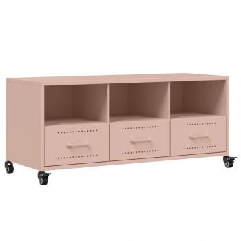 TV-Schrank Rosa 100,5x39x43,5 cm Stahl