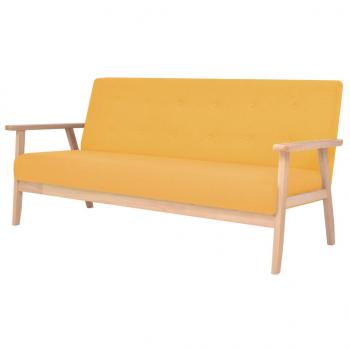 ARDEBO.de - 3-Sitzer Sofa Stoff Gelb