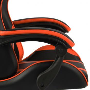 Gaming-Stuhl Schwarz und Orange Kunstleder