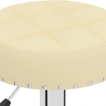 Barhocker 2 Stk. Creme Stoff