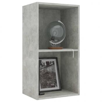 Bücherregal 2 Fächer Betongrau 40x30x76,5 cm Holzwerkstoff