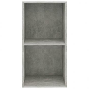 Bücherregal 2 Fächer Betongrau 40x30x76,5 cm Holzwerkstoff