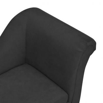 Hundesofa mit Kissen Schwarz 83x44x44 cm Plüsch