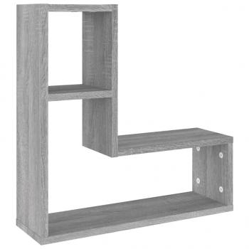 Wandregale 2 Stk. Grau Sonoma 50x15x50 cm Holzwerkstoff